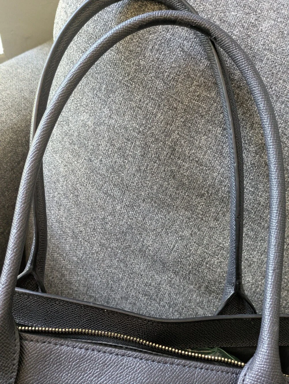 COACH Black Pebbled Leather Satchel with Gold Hardware